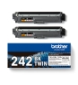 Brother TN-242BKTWIN cartucho de tóner 2 pieza(s) Original Negro