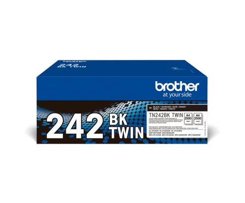 Brother TN-242BKTWIN cartucho de tóner 2 pieza(s) Original Negro