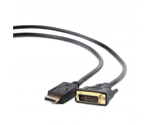 CABLE ADAPTADOR GEMBIRD DISPLAYPORT MACHO A DVI MACHO 1M NEGRO CC-DPM-DVIM-1M