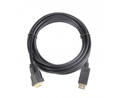 CABLE ADAPTADOR GEMBIRD DISPLAYPORT MACHO A DVI MACHO 1M NEGRO CC-DPM-DVIM-1M