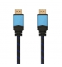 CABLE AISENS HDMI MACHO A HDMI MACHO MULTIPLE APANTALLAMIENTO Y RECUBRIMIENTO NYLON 3M NEGRO AZUL A120-0358