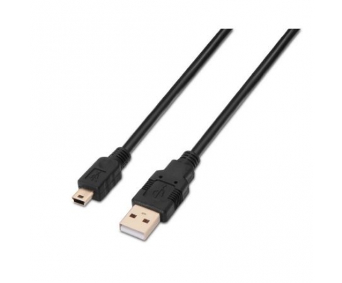 CABLE AISENS USB 2.0 TIPO-A MACHO A MINI USB MACHO 0-5M NEGRO A101-0023