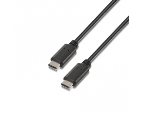 CABLE AISENS USB 2.0 USB TIPO-C MACHO A USB TIPO-C MACHO 3A 2M NEGRO A107-0057