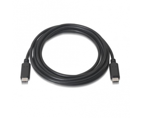 CABLE AISENS USB 2.0 USB TIPO-C MACHO A USB TIPO-C MACHO 3A 2M NEGRO A107-0057