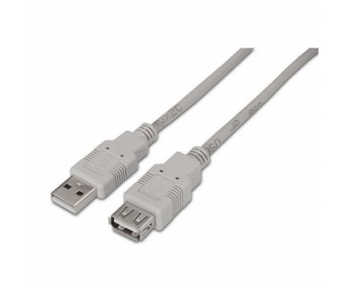 Cable aisens usb tipo-a macho a hembra 1m beige A101-0012