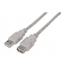 CABLE ALARGADOR USB AISENS MACHO A HEMBRA BLANCO A101-0013