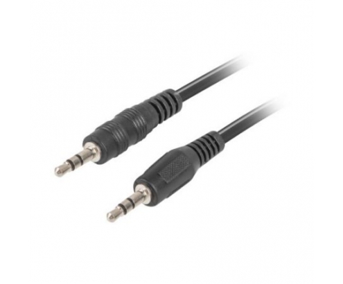 CABLE AUDIO ESTEREO LANBERG JACK 3.5MM MACHO A JACK 3.5MM MACHO 2M NEGRO CA-MJMJ-10CC-0020-BK