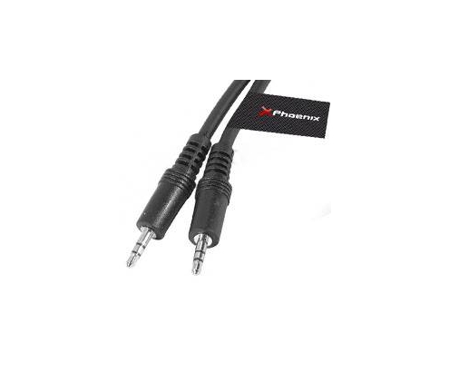 Cable audio phoenix jack 3.5 macho a macho 5m negro PHAUDIOJACK5