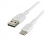 Cable Belkin USB A macho/USB C macho 0,15 m Blanco