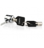 Cable de seguridad antirrobo natec genesis lobster key 2 llaves 1.8m metalico NZL-0225