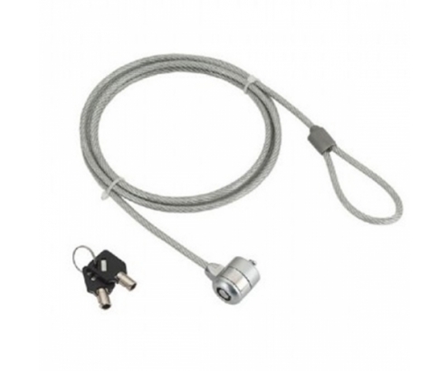 Cable de seguridad gembird con llave para portatil plata LK-K-01