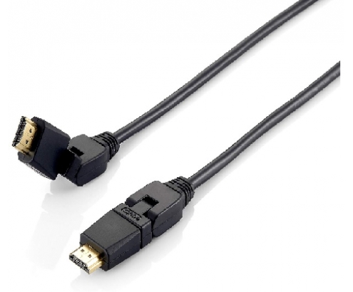 CABLE EQUIP HDMI A HDMI 2.0 HIGH SPEED CON ETHERNET CONECTORES PIVOTANTES 3M 119363