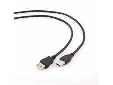 CABLE GEMBIRD USB 2.0 MACHO A USB 2.0 HEMBRA 1.8METROS NEGRO CCP-USB2-...