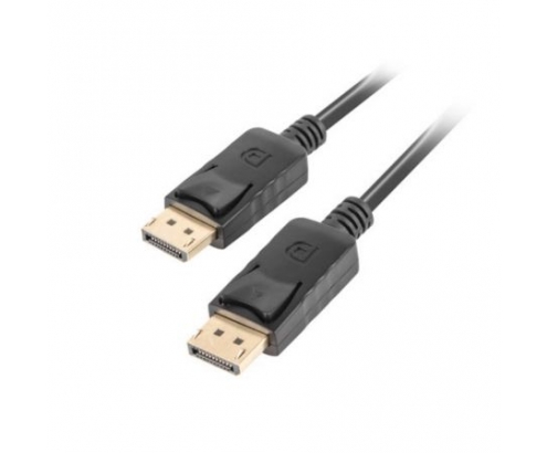 CABLE LANBERG DISPLAYPORT MACHO A DISPLAYPORT MACHO MAXIMA RESOLUCION 4K 1.8M NEGRO CA-DPDP-10CC-0018-BK