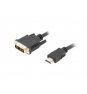 CABLE LANBERG HDMI MACHO A DVI-D MACHO CHAPADOS EN ORO 0.5M NEGRO CA-HDDV-10CC-0005-BK
