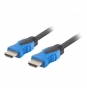 CABLE LANBERG HDMI MACHO A HDMI MACHO CHAPADOS EN ORO RESOLUCION HASTA 3840X2160 1.8 METROS NEGRO CA-HDMI-20CU-0018-BK