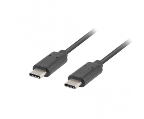 CABLE LANBERGB USB-C MACHO A USB-C MACHO 0.5M NEGRO CA-CMCM-10CU-0005-BK