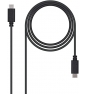 Cable Nanocable Cable USB 2.0 Tipo C a USB Tipo C Macho/Macho Negro 1m...