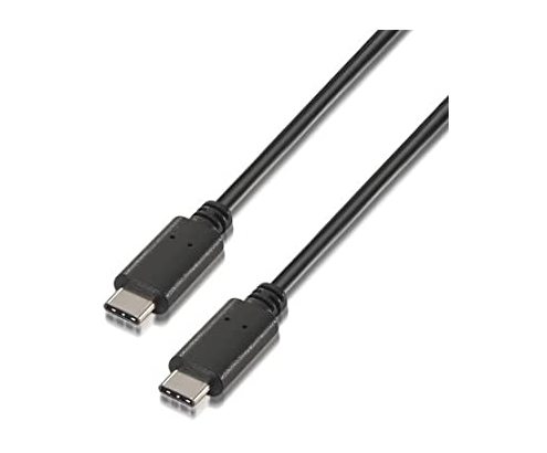 Cable Nanocable Cable USB 2.0 Tipo C a USB Tipo C Macho/Macho Negro 1m 