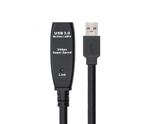 CABLE NANOCABLE USB 3.0 USB TIPO-A MACHO A USB TIPO-A HEMBRA PROLONGADOR AMPLIFICADOR 5M NEGRO 10.01.0311