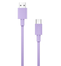 Cable Nubbeh Borealis USB-A a USB-C 1,5 m 3A Lila de Silicona Líquida