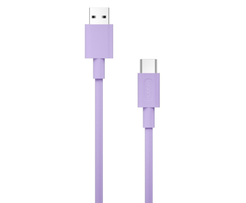 Cable Nubbeh Borealis USB-A a USB-C 1,5 m 3A Lila de Silicona Líquida