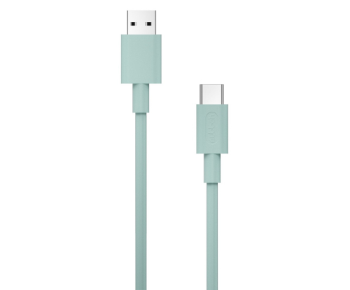 Cable Nubbeh Borealis USB-A a USB-C 1,5 m 3A Turquesa de Silicona Líquida