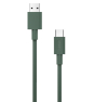 Cable Nubbeh Borealis USB-A a USB-C 1,5 m 3A Verde de Silicona Líquida