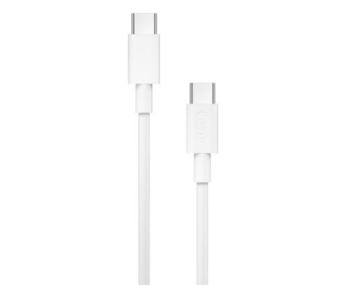 Cable Nubbeh Borealis USB-C a USB-C 1,5 m 3A Blanco de Silicona Líquida