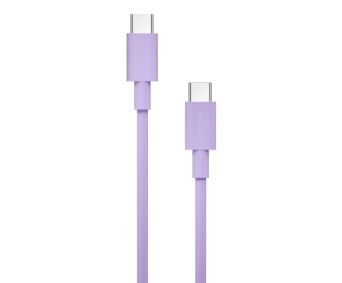 Cable Nubbeh Borealis USB-C a USB-C 1,5 m 3A Lila de Silicona Líquida