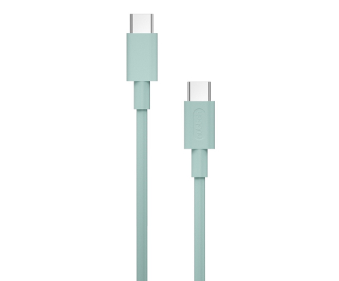 Cable Nubbeh Borealis USB-C a USB-C 1,5 m 3A Turquesa de Silicona Líquida