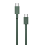 Cable Nubbeh Borealis USB-C a USB-C 1,5 m 3A Verde de Silicona Líquida