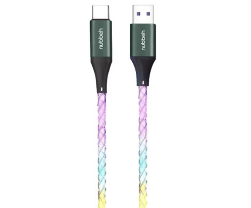 Cable Nubbeh Elisium LED Multicolor USB-A a USB-C 1 m 3A TPE