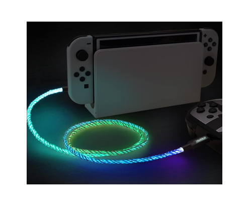 Cable Nubbeh Elisium LED Multicolor USB-A a USB-C 1 m 3A TPE
