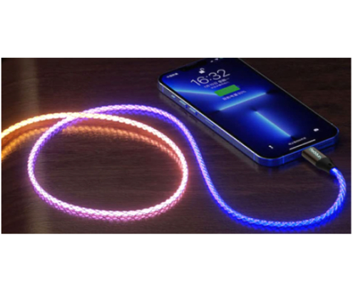 Cable Nubbeh Elisium LED Multicolor USB-A a USB-C 1 m 3A TPE