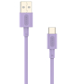 Cable Nubbeh Elisium USB-C a USB-A 1 m 3A Lila TPE