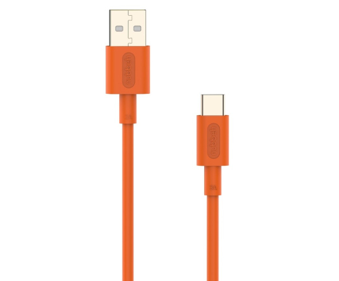 Cable Nubbeh Elisium USB-C a USB-A 1 m 3A Naranja TPE