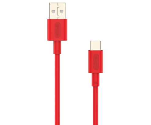 Cable Nubbeh Elisium USB-C a USB-A 1 m 3A Rojo TPE