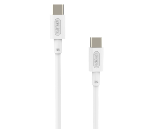 Cable Nubbeh Elisium USB-C a USB-C 1 m 3A Blanco TPE