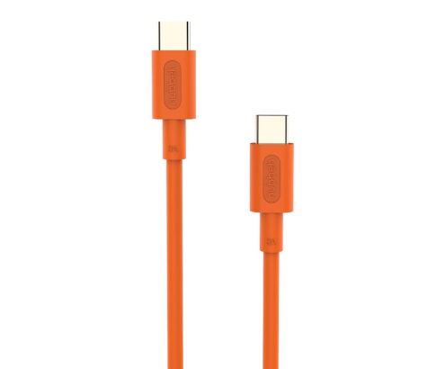 Cable Nubbeh Elisium USB-C a USB-C 1 m 3A Naranja TPE