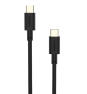 Cable Nubbeh Elisium USB-C a USB-C 1 m 3A Negro TPE