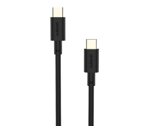 Cable Nubbeh Elisium USB-C a USB-C 1 m 3A Negro TPE