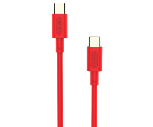Cable Nubbeh Elisium USB-C a USB-C 1 m 3A Rojo TPE