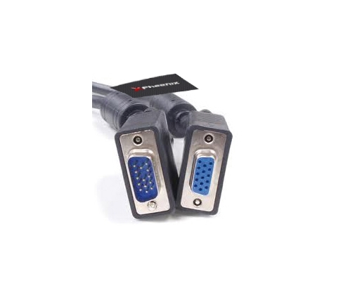 Cable prolongador adaptador vga macho a vga hembra 5m negro PHCABLEVGA5M