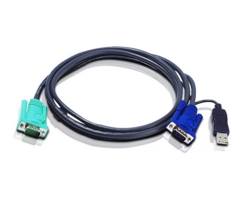CABLE VGA M A VGA M + USB A 5M ATEN NEGRO 2L-5205U