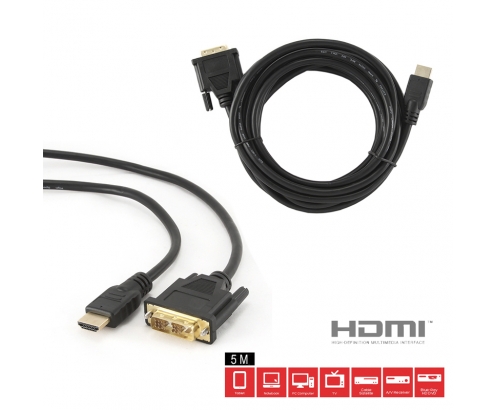 CABLEXPERT CABLE HDMI a DVI MACHO-MACHO 5M BULK