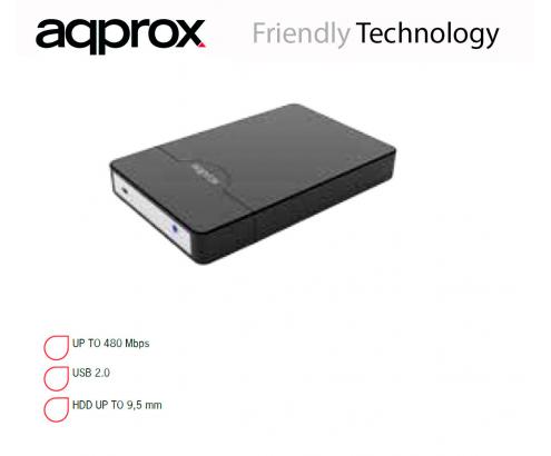 CAJA 2.5 APPROX APPHDD09B USB 2.0 NEGRA SATA