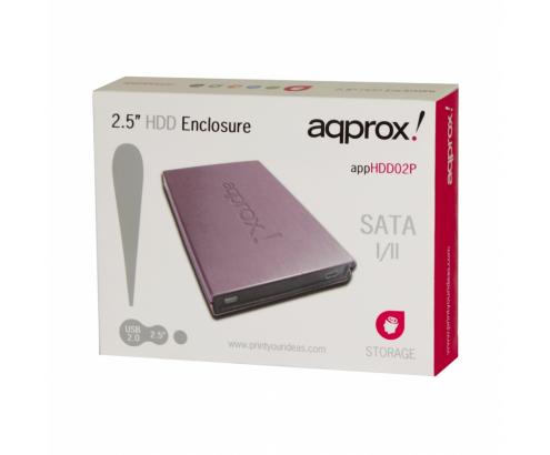 CAJA 2.5 APPROX SATA USB 2.0 ROSA APPHDD02P