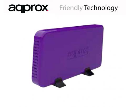 CAJA 3.5 APPROX SATA USB 2.0 PURPURA APPHDD07P