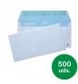 Caja de 500 sobres americanos sam pacsa opensam 115x225mm autoadhesivo tira de silicona papel blanco 90gr 247684